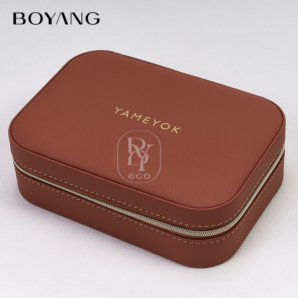Boyang Custom Necklace Ring Earring Storage Portable Travelling Jewelry Box Organizer