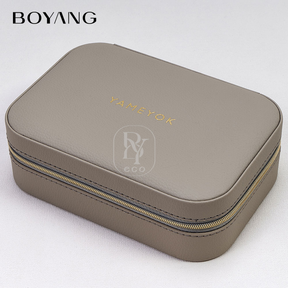 Boyang Custom Necklace Ring Earring Storage Portable Travelling Jewelry Box Organizer