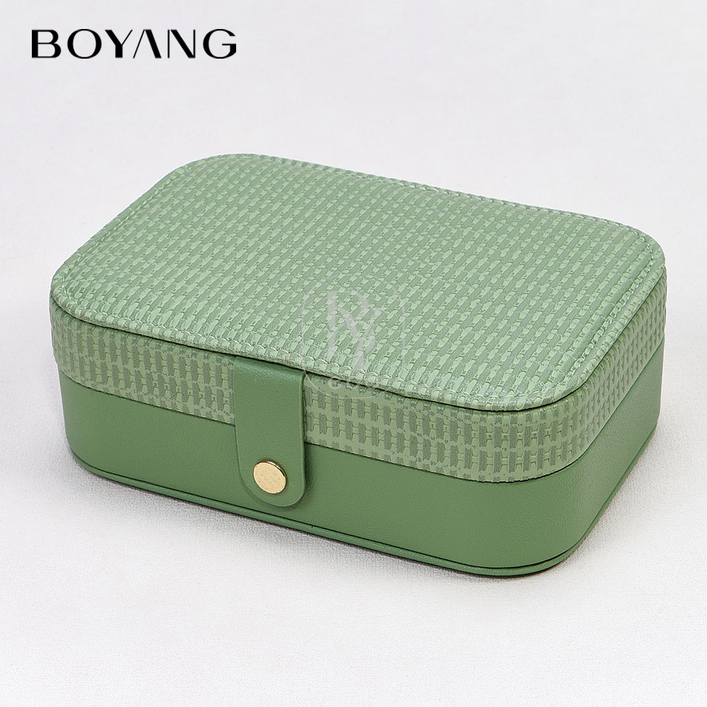 Boyang Custom Logo Pu Leather Portable Jewellery Organizer Box Travel for Women
