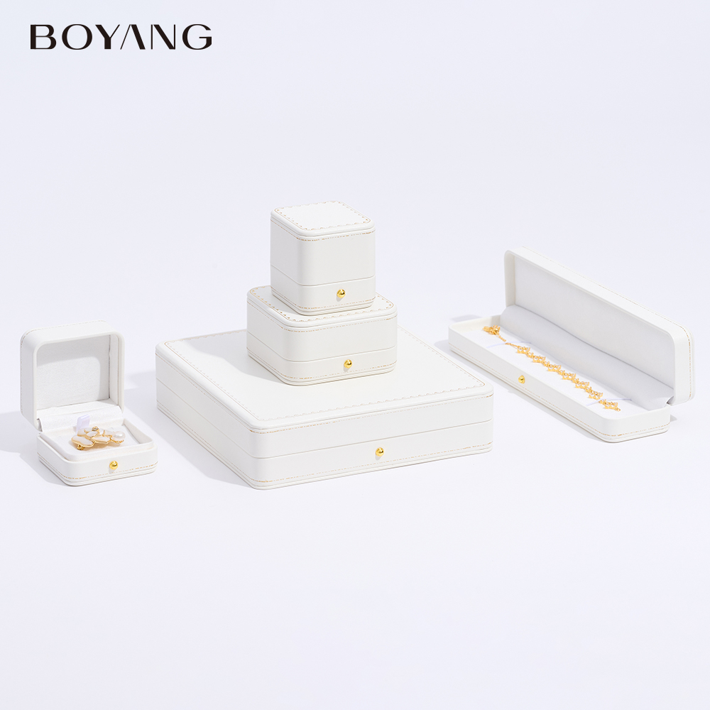 Boyang Custom Luxury White Jewelry Gift Boxes