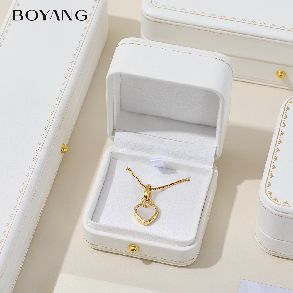 Boyang Custom Luxury White Jewelry Gift Boxes