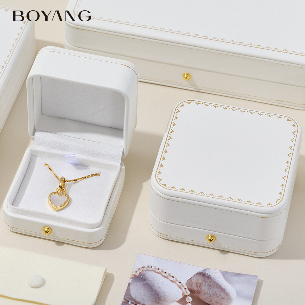 Boyang Custom Luxury White Jewelry Gift Boxes