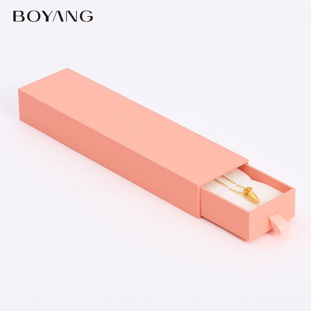 Boyang Custom Pink Drawer Jewelry Box for Women