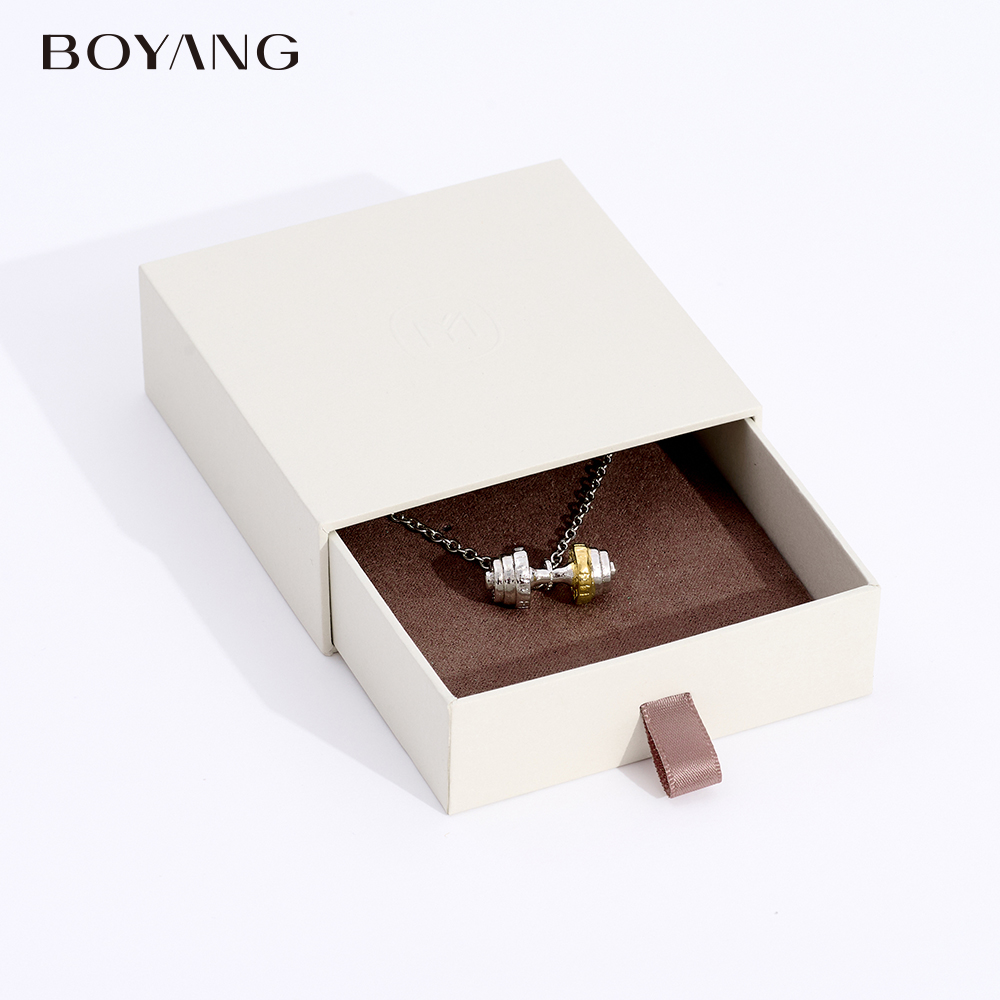 Boyang Custom Paper Personalized Sliding Jewelry Gift Box Set