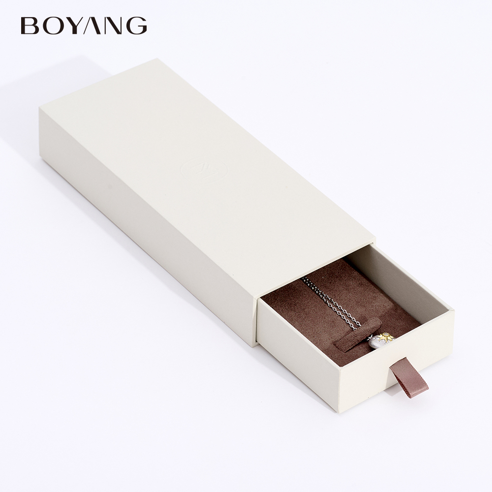 Boyang Custom Paper Personalized Sliding Jewelry Gift Box Set