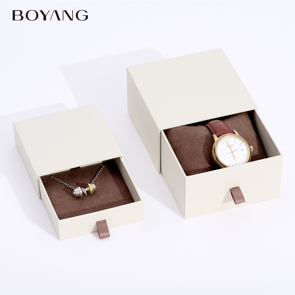 Boyang Custom Paper Personalized Sliding Jewelry Gift Box Set