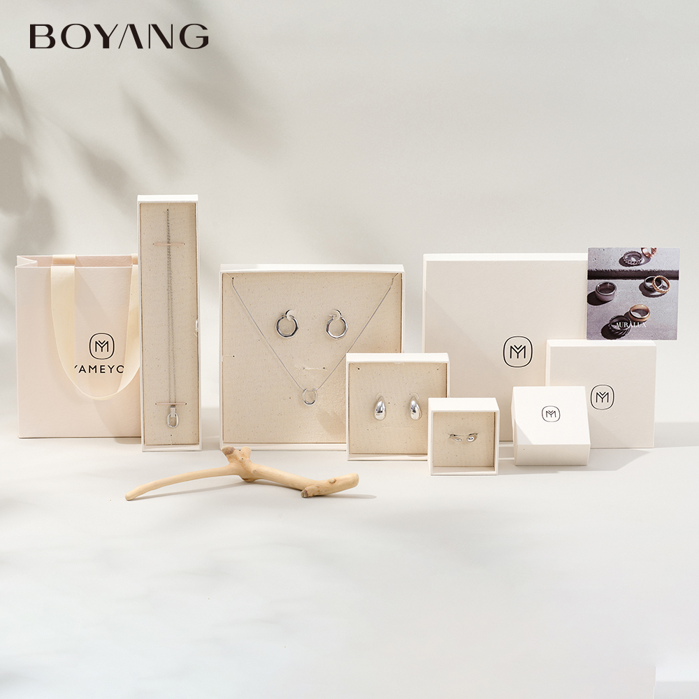 Boyang Custom Paper Cardboard Lid and Base Jewelry Packaging Boxes