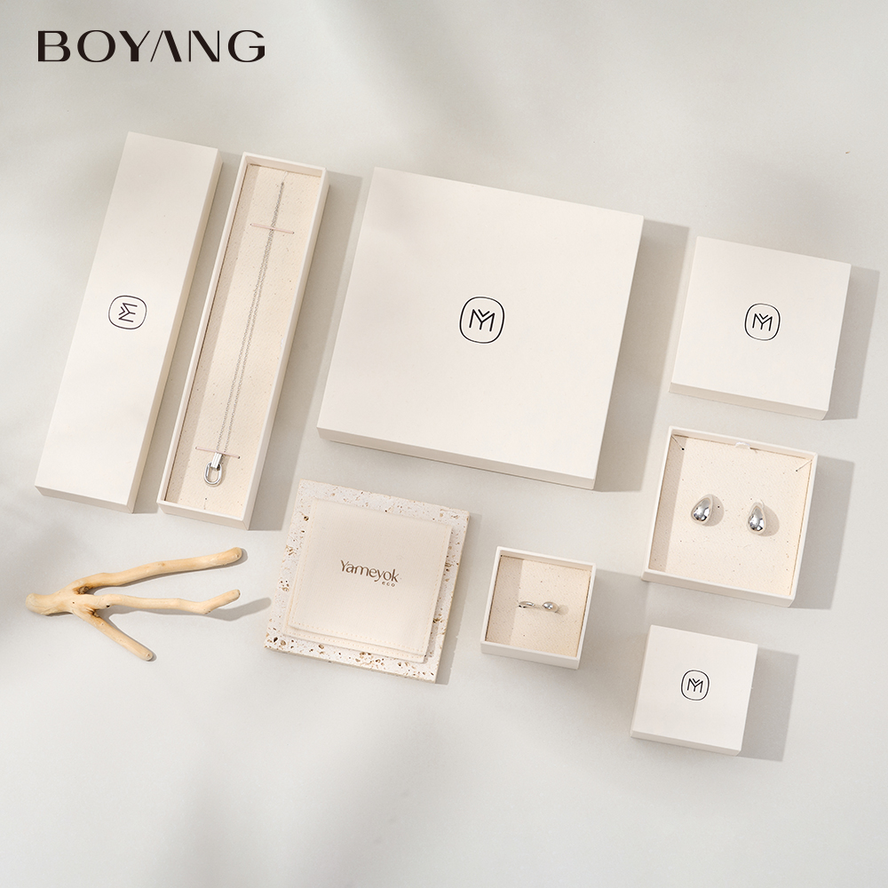 Boyang Custom Paper Cardboard Lid and Base Jewelry Packaging Boxes