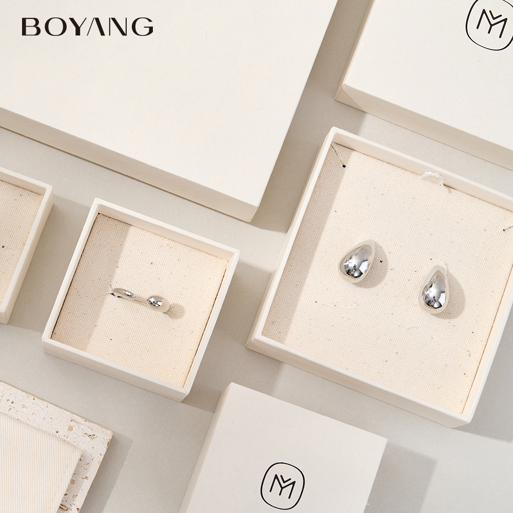Boyang Custom Paper Cardboard Lid and Base Jewelry Packaging Boxes