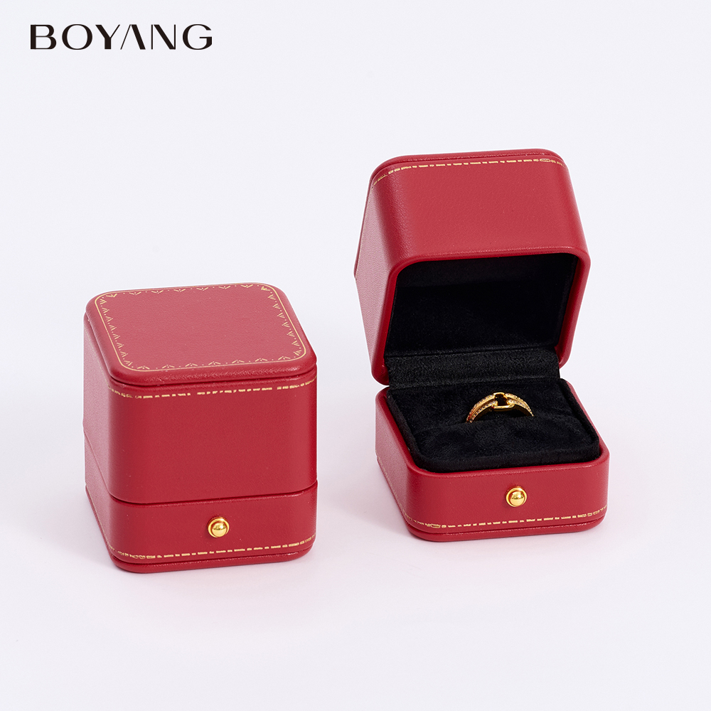 Boyang Custom Necklace Ring Earring Packaging Red High End Jewelry Box