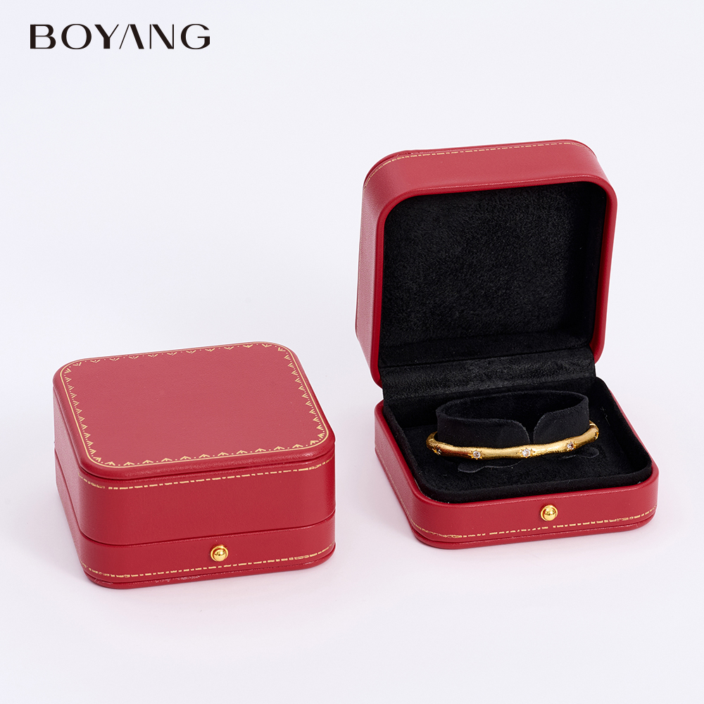 Boyang Custom Necklace Ring Earring Packaging Red High End Jewelry Box