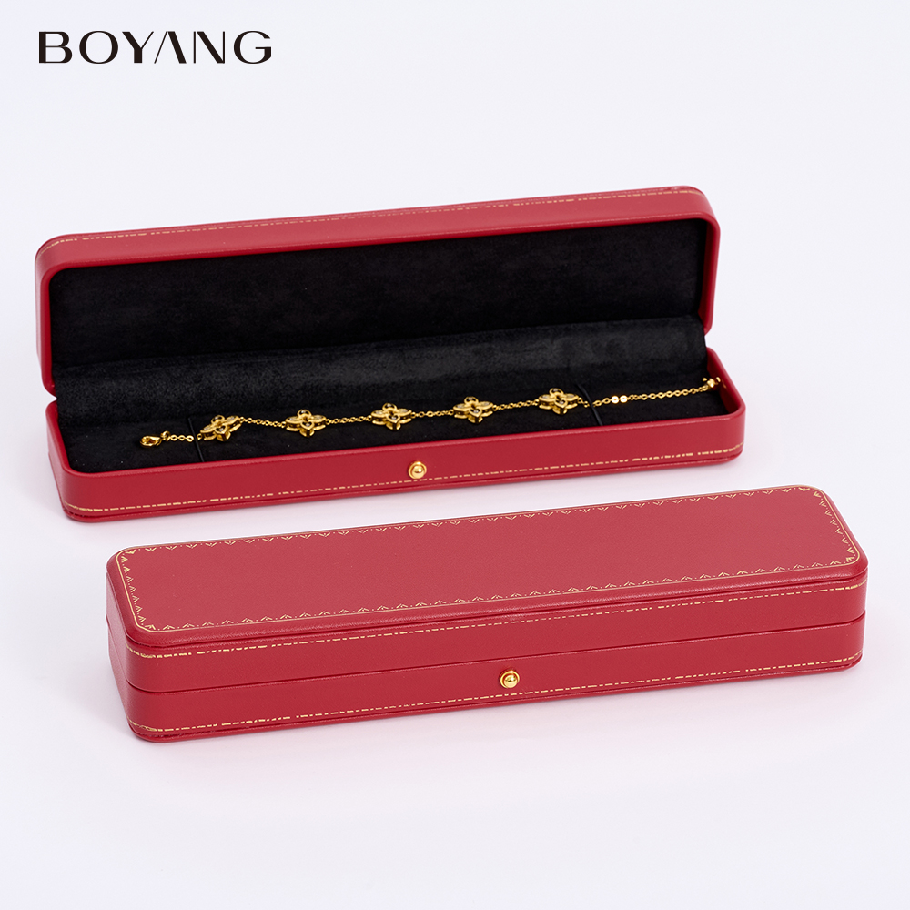Boyang Custom Necklace Ring Earring Packaging Red High End Jewelry Box